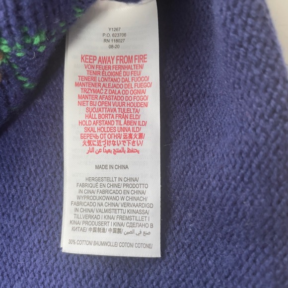 Baby Boden Cardigan Sweater Kids 2-3Y Blue Birds Holiday Christmas Knit - Picture 7 of 10